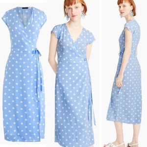 NWOT J.Crew Polka Dot Wrap Dress, Size XS